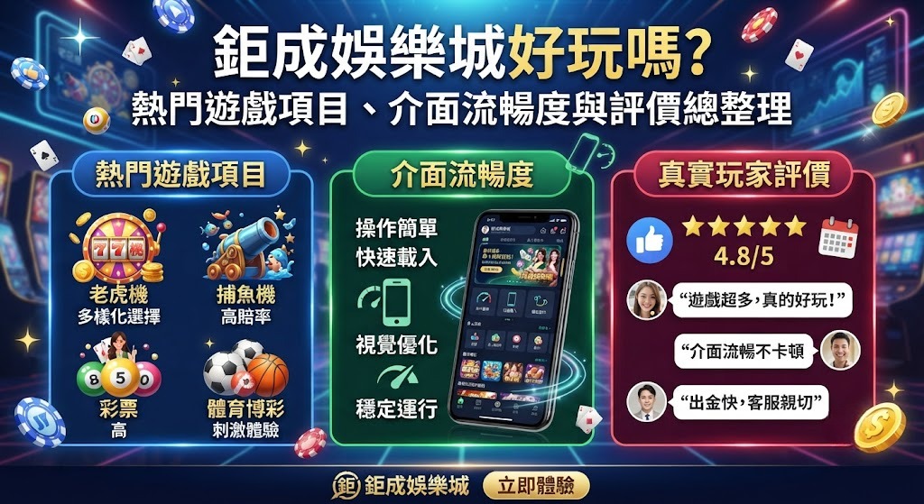 即刻掌握鉅成娛樂城真實口碑,輕鬆避開踩雷風險